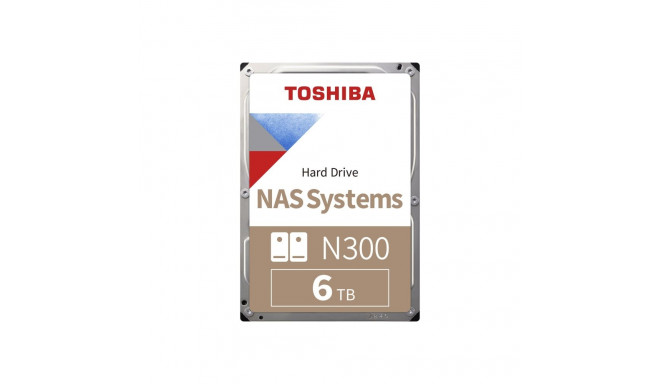 TOSHIBA N300 NAS kõvaketas 6TB SATA 3.5-tolline 7200rpm 256MB Bulk