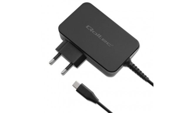 Qoltec GaN POWER PRO laadija 1xUSB-C 90W 5-20V 3-4.5A must