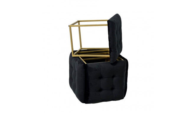 Puff-transformer 5in1 - 5 stools in 1 pouffe black velvet