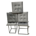 Puff-transformer 5in1 - 5 stools in 1 pouffe grey velvet