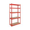 Metal storage rack 180x90x40 red Rebel