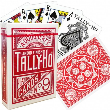 Bicycle Tally-Ho Fan Back Playing Cards (Red)