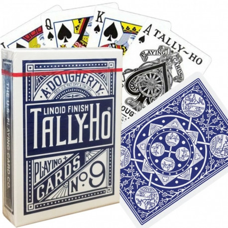 Bicycle Tally-Ho Fan Back Playing Cards (Blue)