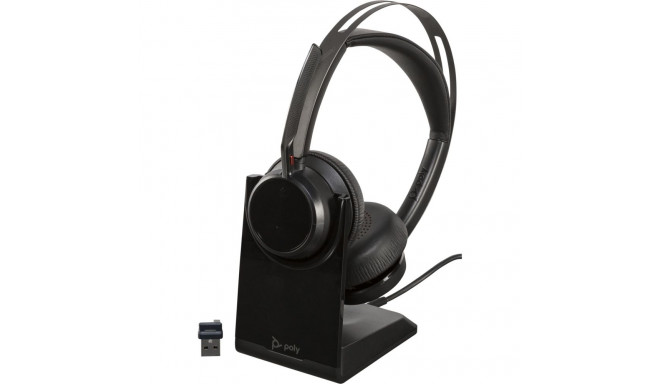 Poly Voyager Focus 2 UC USB-A with charging station on-ear