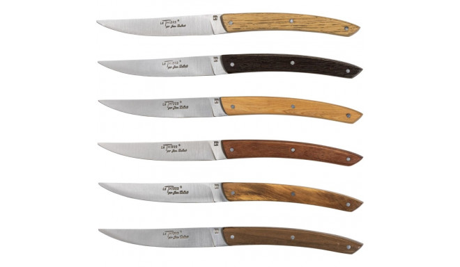 Jean Dubost Laguiole 6 pcs. Knife Set, Mixed Wood