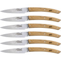 Jean Dubost Laguiole 6 pcs. Knife Set, Oak Wood