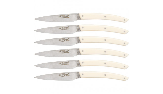 Jean Dubost Laguiole 6 pcs. Knife Set, Acrylic Ivory