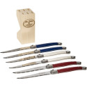 Jean Dubost Laguiole 6 pcs. Knife Set, Mixed Colours