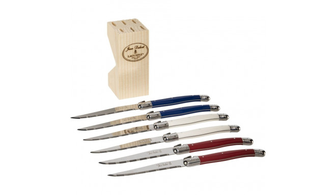 Jean Dubost Laguiole 6 pcs. Knife Set, Mixed Colours