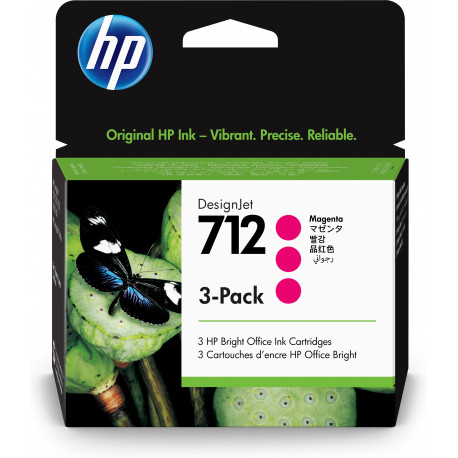 HP 712 purpurowy trzypak 3ED78A