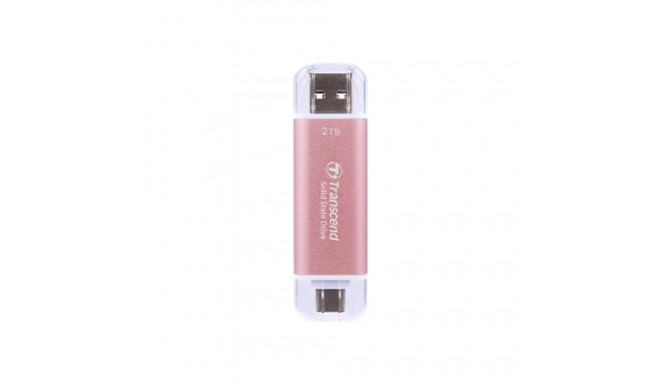 TRANSCEND ESD310P 1TB väline SSD USB 10Gbps Type C/A roosa