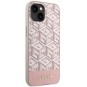 Guess GUHMP14SHGCFSEP iPhone 14 / 15 / 13 6.1" pink/pink hard case GCube Stripes MagSafe