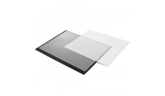 Table mat Forpus, 50x63cm, black with transparent cover Raised 1010-501