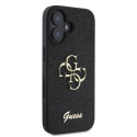 Guess GUHCP16SHG4SGK iPhone 16 6.1" black/black hardcase Fixed Glitter Big 4G