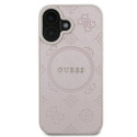 Guess GUHMP16MPSAPSMEP iPhone 16 Plus 6.7" pink/pink hardcase Saffiano Peony Classic Logo MagSafe