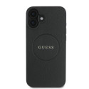 Guess GUHMP16MPGHSMMK iPhone 16 Plus 6.7" black/black hardcase Grained Ring MagSafe