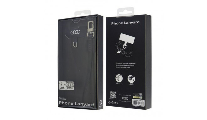 Audi universaalne telefoni kaelapael 28cm 10mm nahk must AU-HSLSL-GT/D1-BK