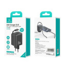 USAMS Charger 1xUSB-C with retractable USB-C cable Retractable PD+QC 20W Gan Fast Charging white YC 