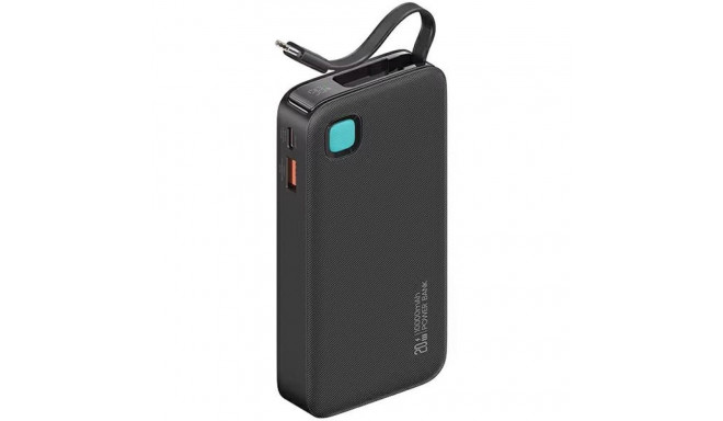 USAMS Powerbank koos tagasitõmmatava kaabliga USB-C Retractable 10000 mAh PD 20W kiirlaadimine XY Se