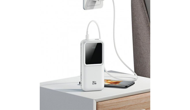 USAMS Powerbank with built-in cablesUSB-C+Lightning 30000 mAh 20W PD+Qc 3.0 Fast Charge X-chel Seri