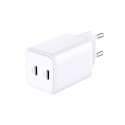 3MK Hyper Charger PD 45W charger network. white/white + 2x USB-C Cables