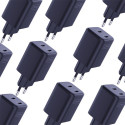 3MK Hyper Charger PD 45W charger network. black/black + 2x USB-C Cables