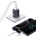 USAMS Lad. network. CC254 30W GaN USB-C/USB-A Fast Charging HC Series white/white CC254TC02