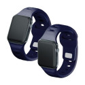 3MK Silicone Watch Strap navy blue/ocean blue for Apple Watch 42/44/45/49mm