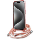 Karl Lagerfeld KLHMP15LHCKCKLCP iPhone 15 Pro 6.1" pink/pink hardcase IML Crossbody Monogram Karl & 