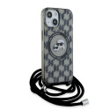 Karl Lagerfeld KLHMP15SHCKCKLCK iPhone 15 / 14 / 13 6.1" black/black hardcase IML Crossbody Monogram