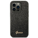 Guess GUHCP14LHGGSHK iPhone 14 Pro 6.1" black/black hard case Glitter Script