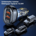 USAMS Lad. alone. 2xUSB+1xUSB-C 80W Fast Charge blue/blue CC159CC02 (US-CC159)