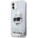 Karl Lagerfeld KLHCN61LNCHCS iPhone 11/ XR silver/silver hardcase Glitter Choupette Head Karl Lagerfeld KLHCN61LNCHCS iPhone 11/ XR silver/silver hardcase Glitter Choupette Head