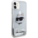 Karl Lagerfeld KLHCN61LNCHCS iPhone 11/ XR silver/silver hardcase Glitter Choupette Head Karl Lagerfeld KLHCN61LNCHCS iPhone 11/ XR silver/silver hardcase Glitter Choupette Head