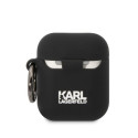 Karl Lagerfeld KLA2RUNCHK AirPods 1/2 cover black/black Silicone Choupette Head 3D