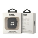 Karl Lagerfeld KLA2RUNCHK AirPods 1/2 cover black/black Silicone Choupette Head 3D