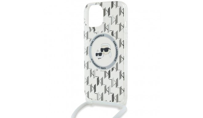 Karl Lagerfeld KLHMP15SHCKCKLCT iPhone 15 / 14 / 13 6.1" transparent hardcase IML Crossbody Monogram