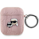 Karl Lagerfeld KLA2PGKCPP AirPods 1/2 cover pink/pink Monogram Karl & Choupette Head