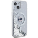 Karl Lagerfeld KLHMP15SLGKISGH iPhone 15 / 14 / 13 6.1" hardcase transparent Liquid Glitter Karl Hea