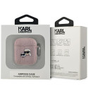 Karl Lagerfeld KLA2PGKCPP AirPods 1/2 cover pink/pink Monogram Karl & Choupette Head