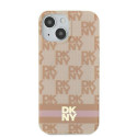 DKNY DKHMP15SHCPTSP iPhone 15 / 14 / 13 6.1" pink/pink hardcase IML Checkered Mono Pattern & Printed