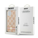 DKNY DKHMP15SHCPTSP iPhone 15 / 14 / 13 6.1" pink/pink hardcase IML Checkered Mono Pattern & Printed