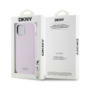 DKNY DKHMP15SSMCHLP iPhone 15 / 14 / 13 6.1" pink/pink hardcase Liquid Silicone Small Metal Logo Mag