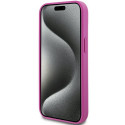 DKNY DKHMP15SPSHRPSP iPhone 15 / 14 / 13 6.1" pink/pink hardcase Leather Pattern Metal Logo MagSafe