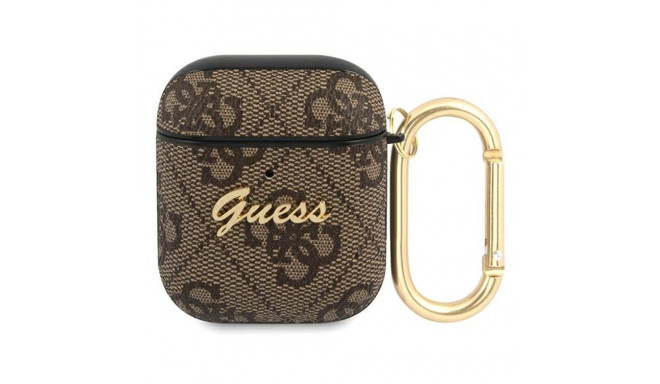 Guess GUA24GSMW AirPods 1/2 cover brown/brown 4G Script Metal Collection