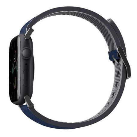 UNIQ Straden Strap Apple Watch Series 1-8/SE/SE2/Ultra 42/44/45/49 Leather Hybrid Strap blue