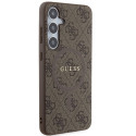 Guess GUHMS24MG4GFRW S24+ S926 brown/brown hardcase 4G Collection Leather Metal Logo MagSafe