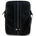 BMW BMTB10COMSCAKL Bag 10" Black Carbon Blue Stripes