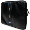 BMW Sleeve BMCS14COMSCAKL 14" black/black Carbon Blue Stripes