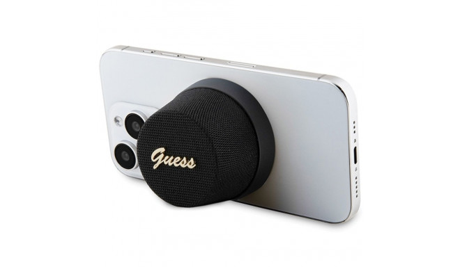 Guess Bluetooth kõlar GUWSC3ALSMK kõlarialus must magnetiline kiri metall